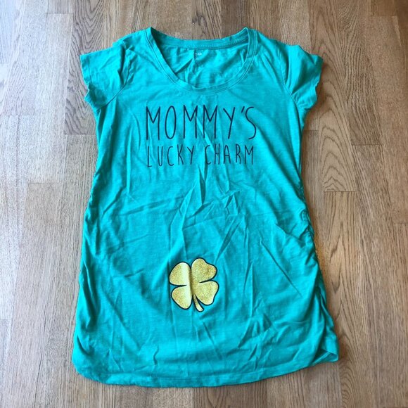 Koala Kik Tops - Koala Kik Mommy's Lucky Charm Maternity Top Size Small/Medium